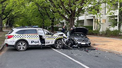 Crash between AFP car and Mercedes in Turner leads to hospitalisation ...