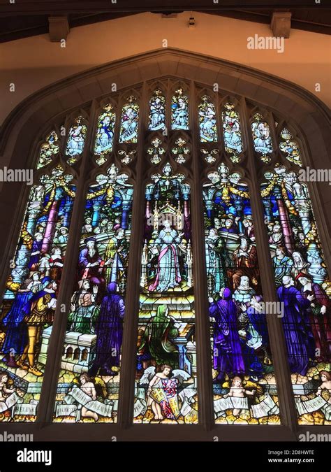 Stained Glass Window, interior, Thompson Memorial Library, Vassar ...