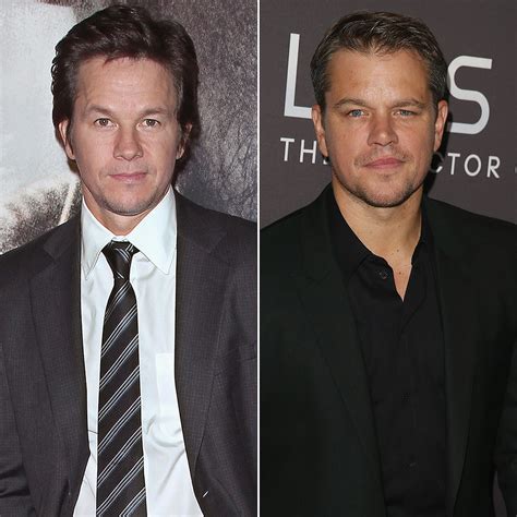 Mark Wahlberg and Matt Damon | These Celebrity Look-Alikes Will Blow Your Mind | POPSUGAR Celebrity