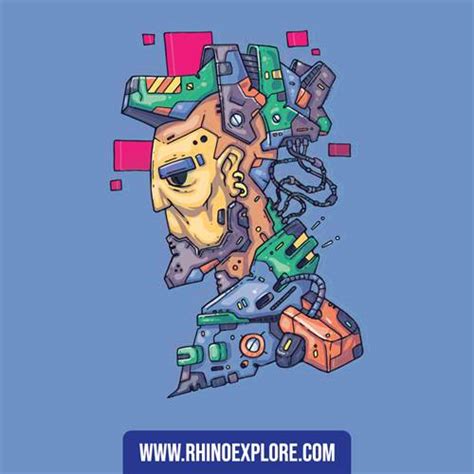 Free Download Futuristic character 7 - Vector Stock CDR- Rhino Explore