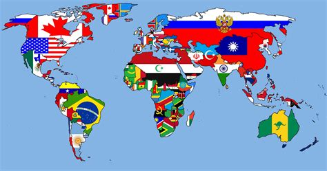 This map of the world using country flags : r/ShittyMapPorn