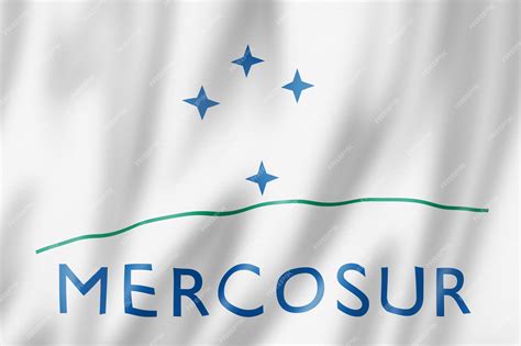 Premium Photo | Mercosur flag, southern common market