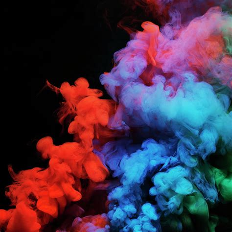 Coloured Smoke Mixing In Dark Room Photograph by Henrik Sorensen - Fine ...