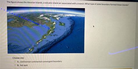 Solved The figure shows the Aleutian Islands, a volcanic | Chegg.com