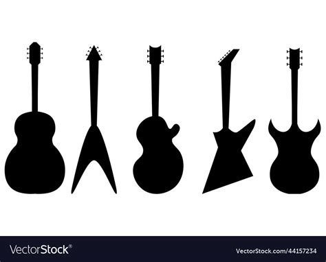 Black And White Guitar Clipart