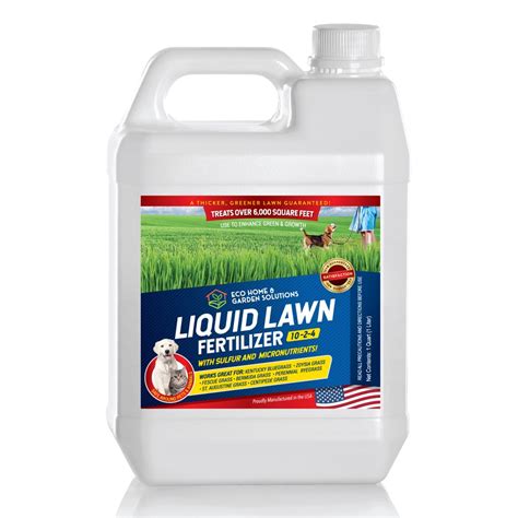 Liquid Lawn Fertilizer - Eco Garden Solutions 10-2-4 NPK Fertilizer ...