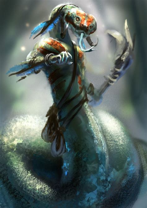 Anaconda Shaman | Cobra art, Concept art characters, Fantasy creatures