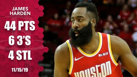 James Harden shows out for 44 points in Rockets vs. Pacers matchup | 2019-20 NBA Highlights ...