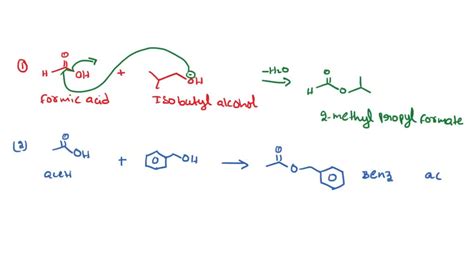 SOLVED: Table 1: Preparation guidelines for Part 2 esterification reactions Test tube Carboxylic ...