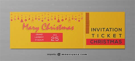 3+ Christmas Party Ticket template free psd | Party tickets, Christmas party, Ticket design template