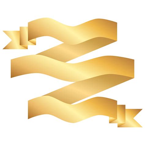 Gold Ribbon Banner 13442063 PNG