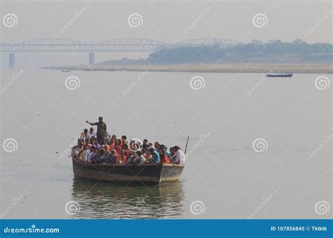 Ganges River Cruise Boat Varanasi India Editorial Image - Image of ...