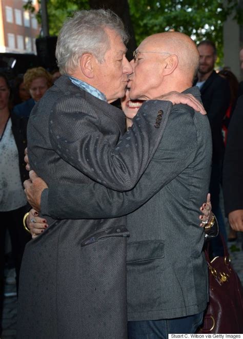 Patrick Stewart And Ian McKellen Share A Kiss At 'Mr. Holmes' Premiere | HuffPost Voices