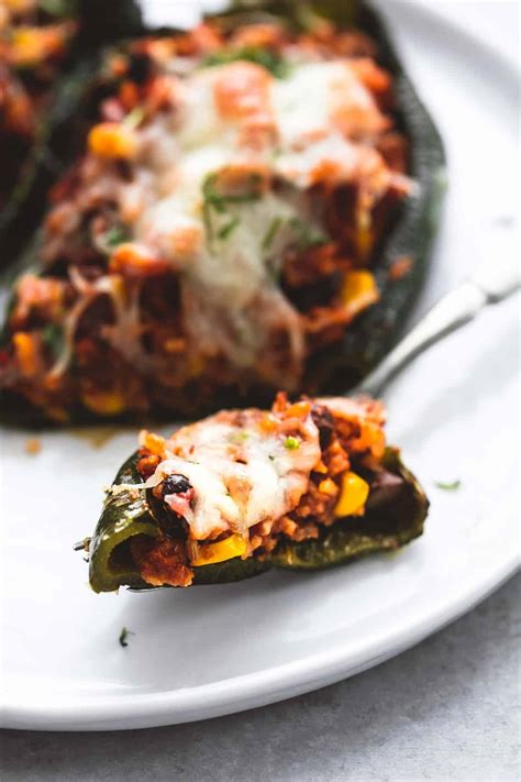 Southwest Stuffed Poblano Peppers | Creme De La Crumb