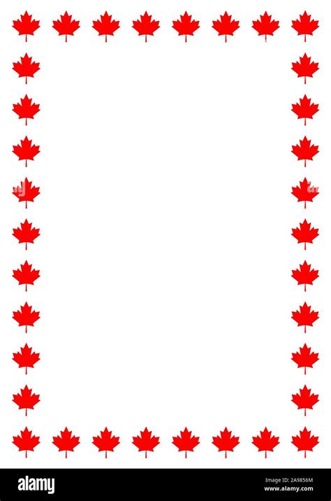 Canadian flag symbolism maple red leaf corner frame border Stock Vector Image & Art - Alamy