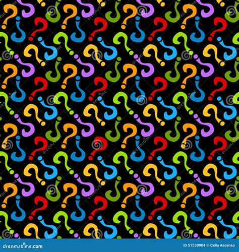 Colorful Question Mark Seamless Background Stock Illustration ...