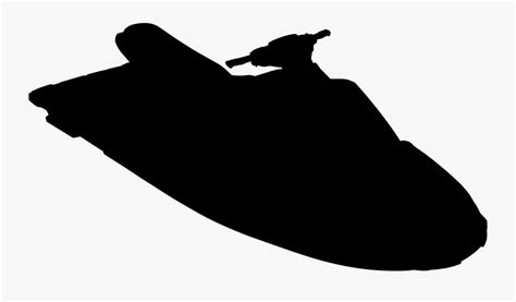 Jet Ski Silhouette - Jet Ski Silhouette Transparent , Free Transparent Clipart - ClipartKey