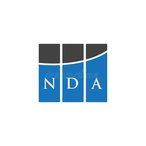 NDA Letter Logo Design on WHITE Background. NDA Creative Initials ...