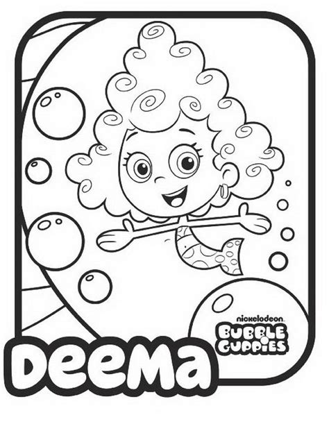 Bubble Guppies Coloring Pages Deema Coloring Pages