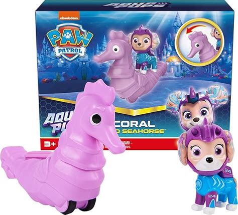 PAW Patrol, Aqua Pups Coral and Seahorse Action Figures Set, Kids Toys for Ages 3 and up ...