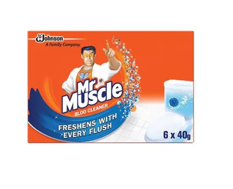 Mr Muscle Toilet Kleen Bloo Cleaner - 6 X 40 g