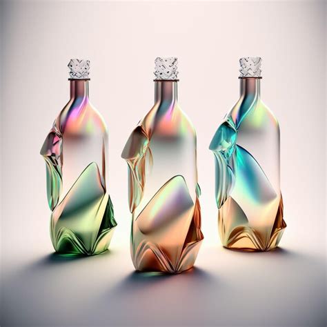 Premium Photo | Glass bottles very decorative