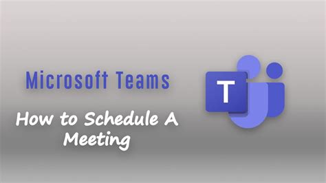 Microsoft Teams: How To Schedule A Meeting - YouTube