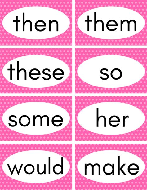 3Rd Grade Sight Words Flash Cards Printable - Printable Card Free