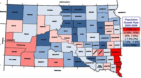 South Dakota County Map With Towns