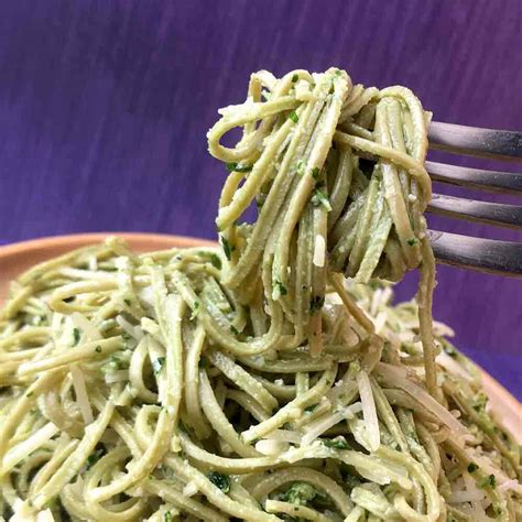 Edamame Spaghetti with Parsley Pesto [Low Carb & Keto] - Resolution Eats