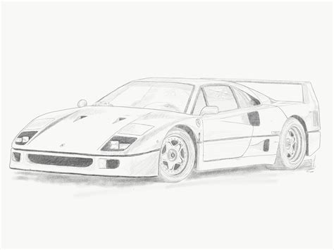 Ferrari Sketch at PaintingValley.com | Explore collection of Ferrari Sketch