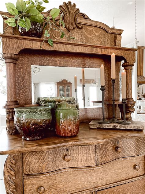 Antique Sideboard with Mirror - Deb and Danelle