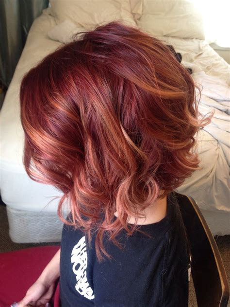 Short red hair with highlights | Hair Colors Ideas For Short Hair | Auburn hair, Bob cut, Hair ...