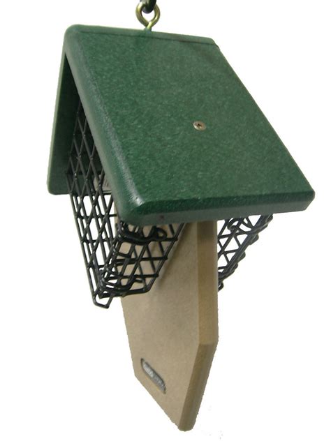 Recycled Double Suet Feeder with Tail Prop - Front Range Birding Company