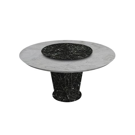 Standard Round Marble Dining Table with Marble Base (8-seaters) - Crownlivin
