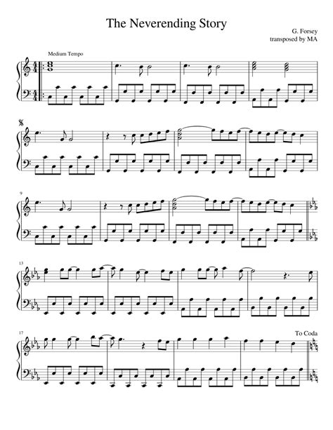 The Neverending Story Sheet music for Piano (Solo) | Musescore.com