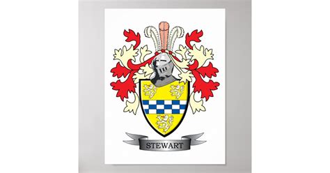 Stewart Family Crest Coat of Arms Poster | Zazzle