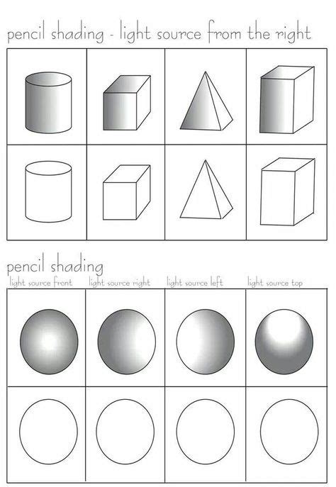 11 Best 3D Geometric shapes- drawing, shading art images | Art worksheets, Drawing lessons, Art ...