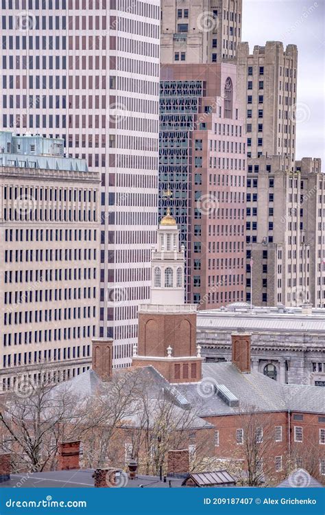 Providence Rhode Island Skyline during Autumn Season Stock Image ...