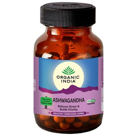 Buy Organic India Ashwagandha - 60 Capsules Online & Get Upto 60% OFF at PharmEasy