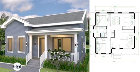 House Plans 9×9 With 2 Bedrooms Gable Roof | Engineering Discoveries