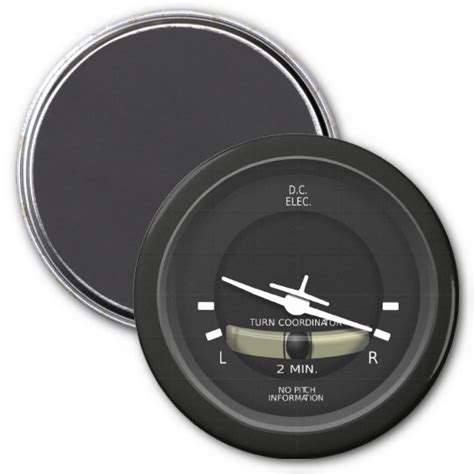 Aircraft Turn Coordinator Instrument Magnet | Zazzle.com