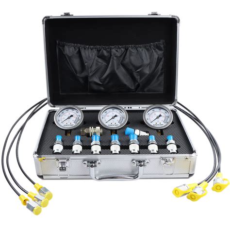 Buy SINOCMP Hydraulic Pressure Test Kit - Hydraulic Test Gauge Kit ...