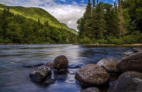 canada, Parks, Lake, Forests, Stones, Scenery, At, Jacques, Cartier, National, Park, Quebec ...