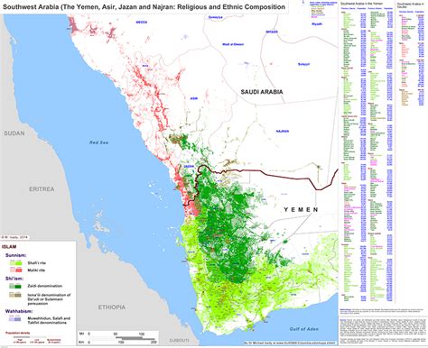 yemen population density map