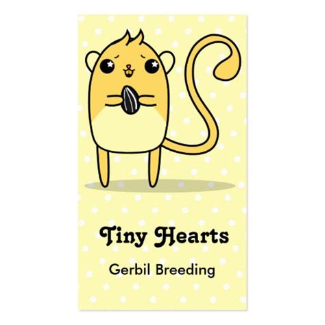 Gerbil Breeding Breeder Business Card Cute Cartoon | Zazzle