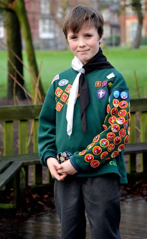 Cub Scout's record of 41 badges leaves no room for more on jumper - Mirror Online