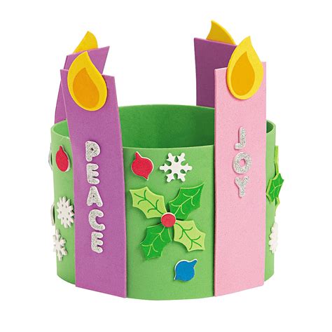 Advent Candle Stand-Up Wreath - Makes 12 | Oriental Trading | Advent crafts, Religious christmas ...