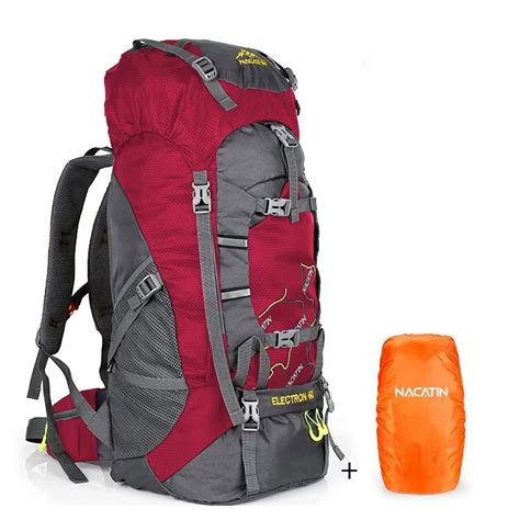 NACATIN 60L Hiking Backpack, Lightweight & Large, Ideal for Outdoors, Camping, Mountain Travel ...