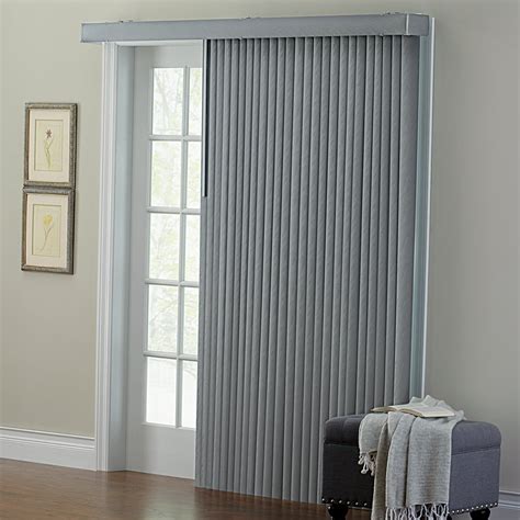 BrylaneHome Embossed Vertical Blinds 3.5 Inch Slats Window Privacy ...